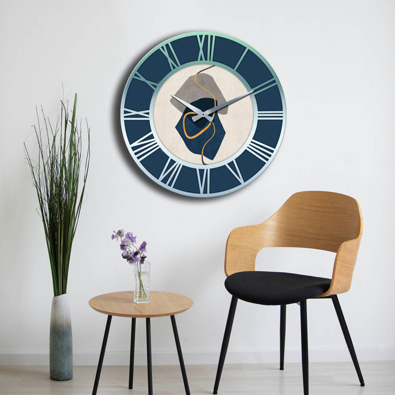 Horloge murale élégante Elegant, 19,7 pouces de diamètre | 100% panneau de fibres à densité moyenne, épaisseur: 0,2 pouce | Design minimaliste élégant pour la décoration de la maison et du bureau | Parfait pour le salon, la chambre à coucher et la cuisine