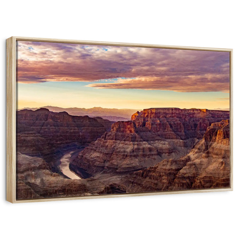 Grand Canyon Rock Forms, Cadre flottant en bois naturel, 46 po x 31 po