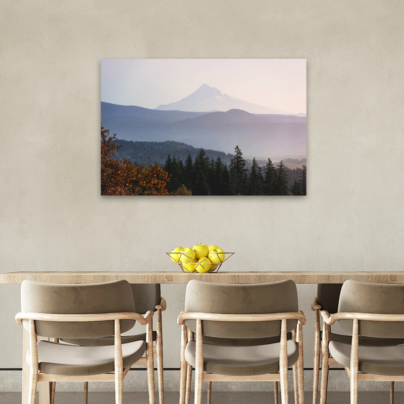 Arbre, paysage, montagne, matin, H 36 po x l 24 po