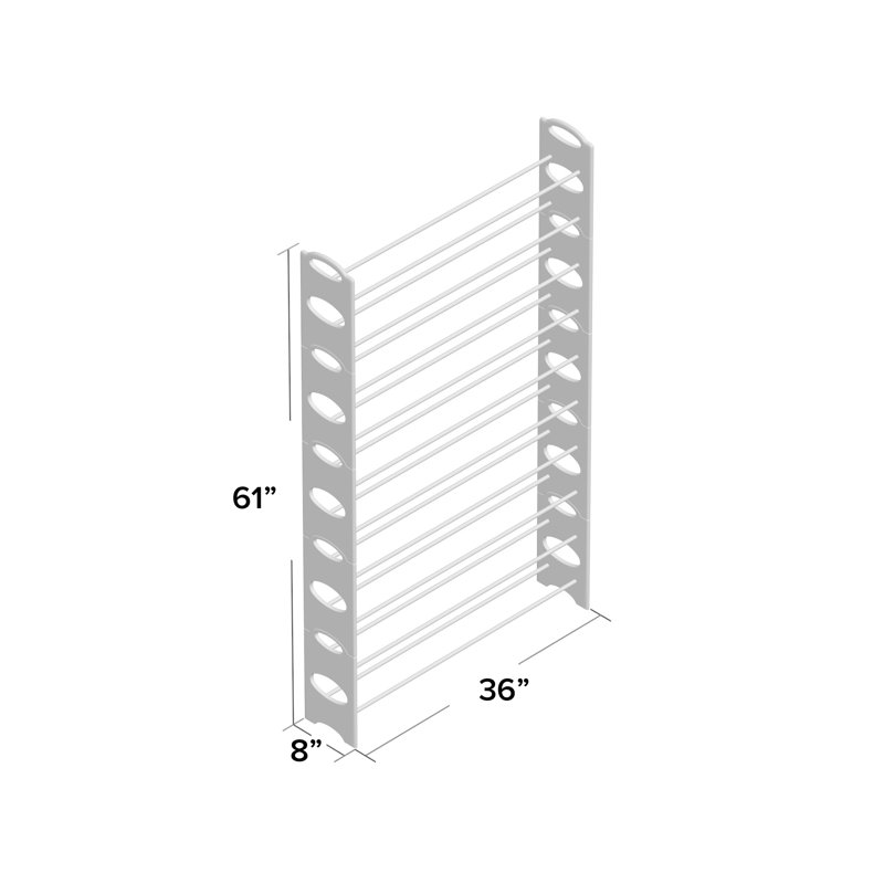 50 Pair Shoe Rack, Red