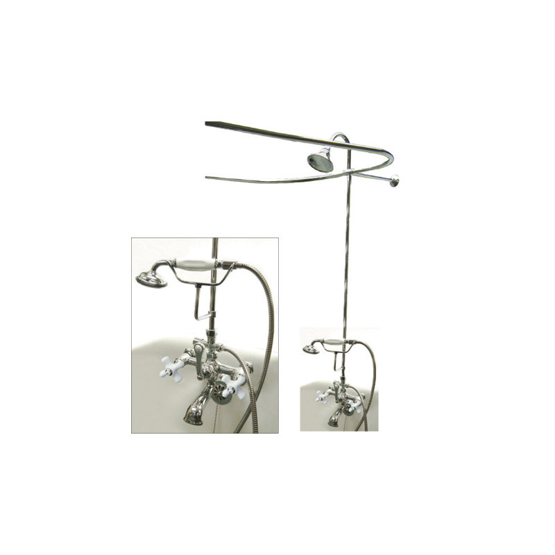 Vintage Volume Complete Shower System with Rough-in Valve, Satin Nickel