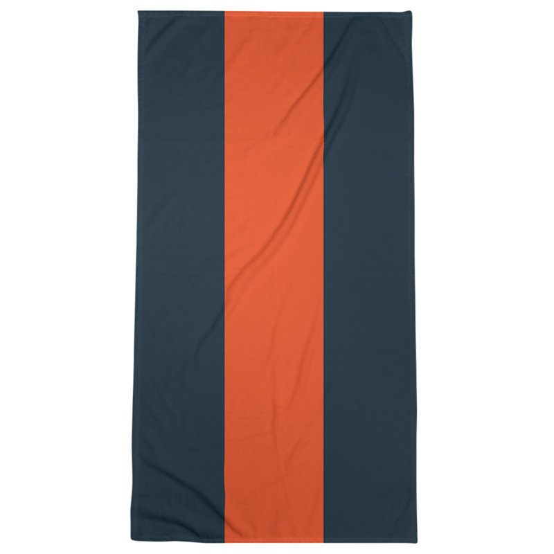 Microfiber Bath Towel, Tennessee Red Football Navy/Dark Orange