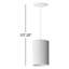 Luminaire suspendu cylindrique en béton à 1 lumière à intensité réglable Calcott-535834809-536083013