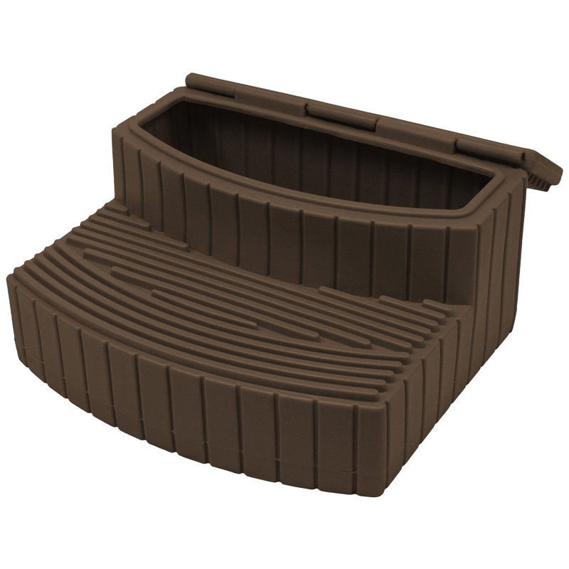 Oak Brown 2-Step Plastic Storage Step