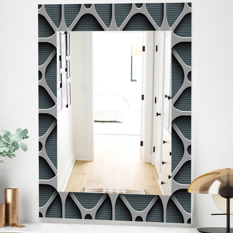 Miroir mural 23-century scandinave, H 39,4 po x l 29,5 po