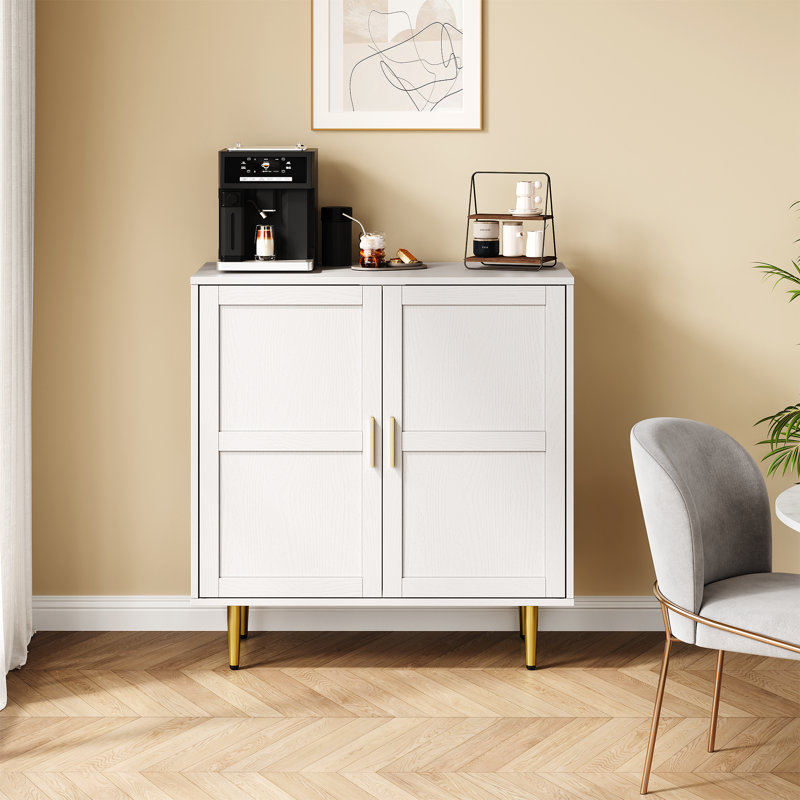 2-Door Storage Cabinet With Adjustable Shelves, White