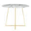 Table de salle à manger Cosmo contemporaine / glamour en métal doré et plateau en marbre blanc par Lumisource-92745285