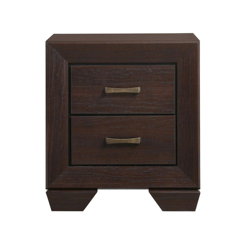 MDF Nightstand With 2 Drawers