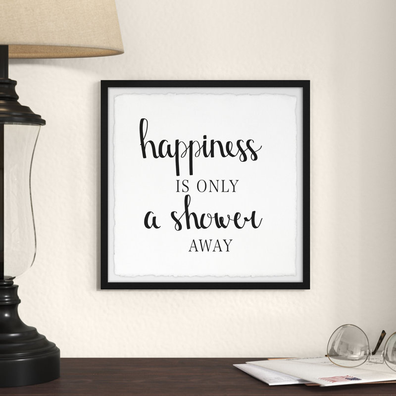 «Shower Happiness», reproduction d'art encadrée, H 18 po x l 18 po x P 1,5 po
