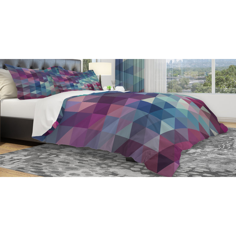Ensemble de housse de couette triangulaire Designart, Housse simple + 1 taie décorative