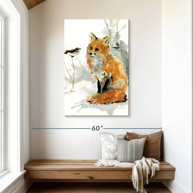 Brampt Fox And Friend, 45" H x 30" W