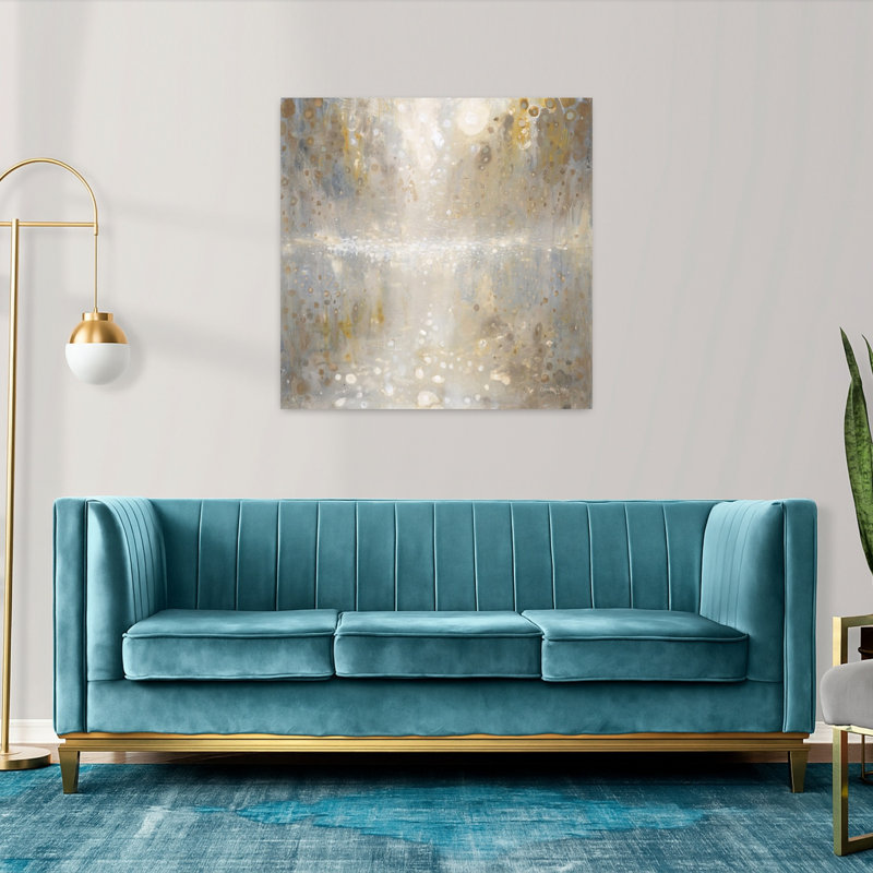 Contemporary Gravity With Abstract Brown Art, 36" H x 36" W
