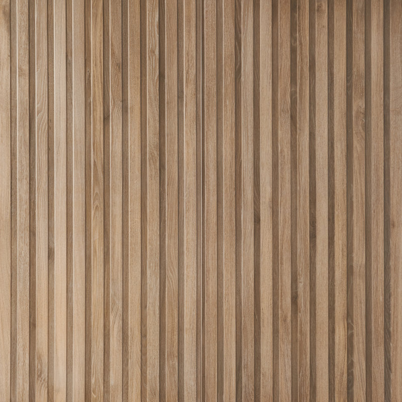 Pembroke Ribbon 23.62 In. X 47.24 In. Matte Fluted Wood Look Porcelain Wall Tile (15.49 Sq. Ft. / Case), Tan Brown