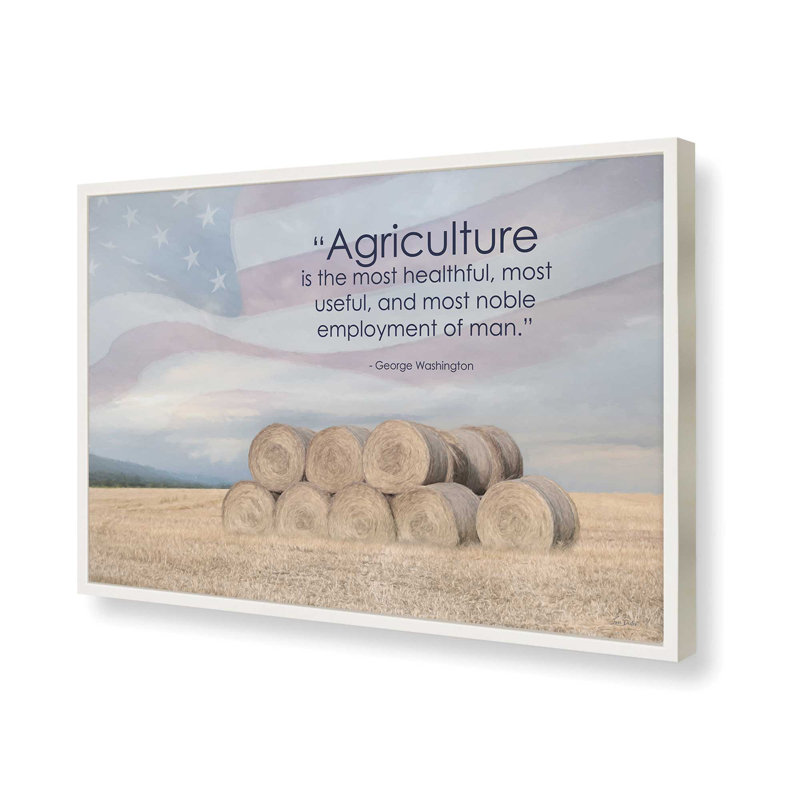 "L'agriculteur" par Lori Deiter, 36 W x 24 H, White, Framed Print