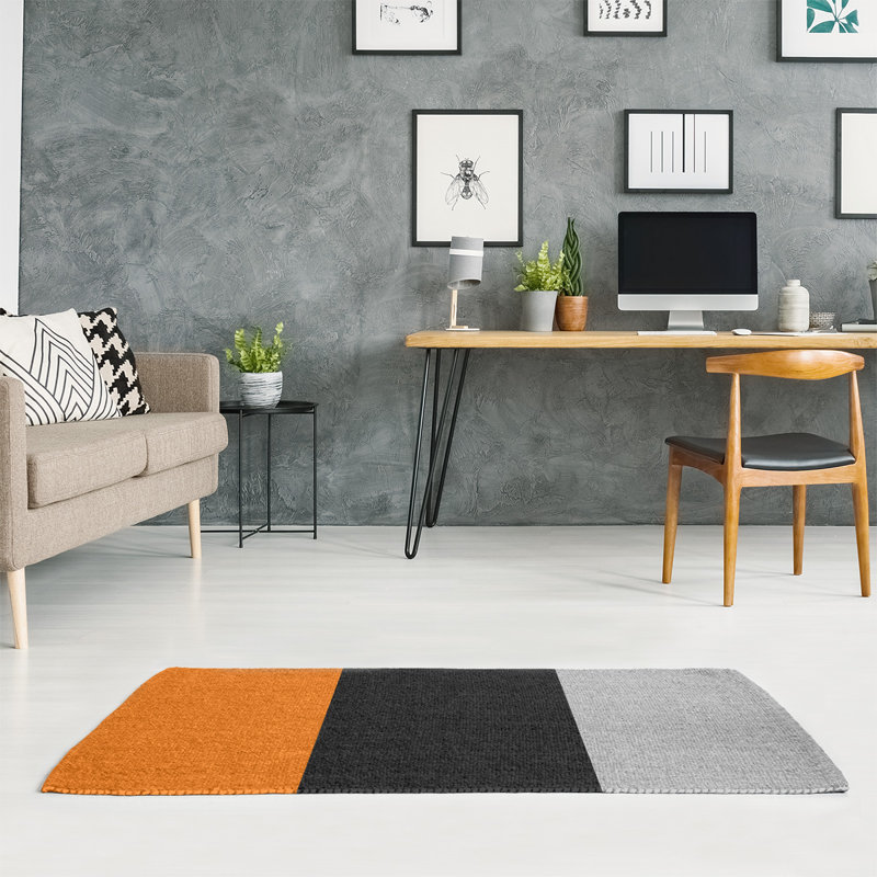 Tapis orange/noir, Rectangle 4 pi x 6 pi