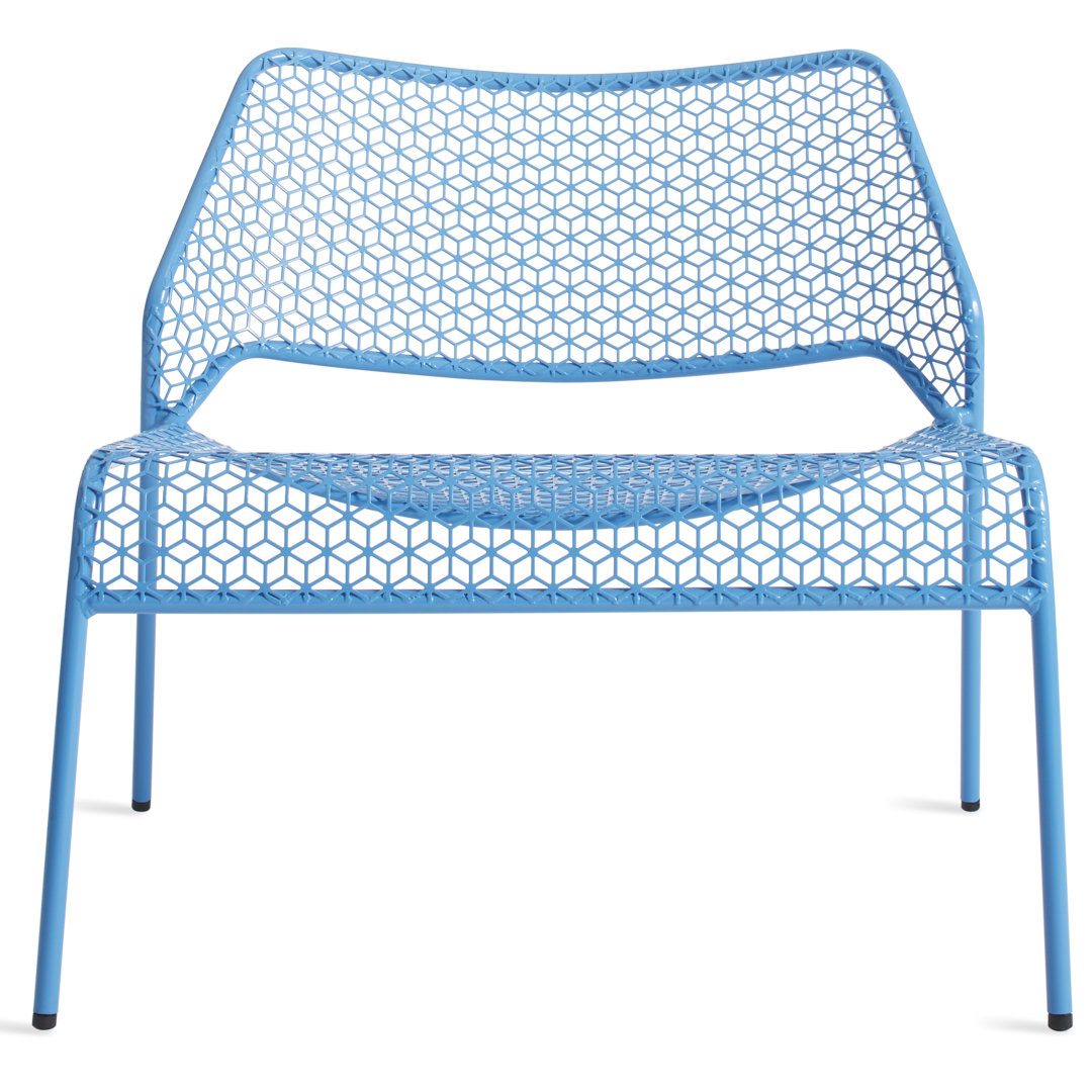 Hot Mesh Powder Coated Steel Outdoor Armless Lounge Chair Blu Dot Frame 