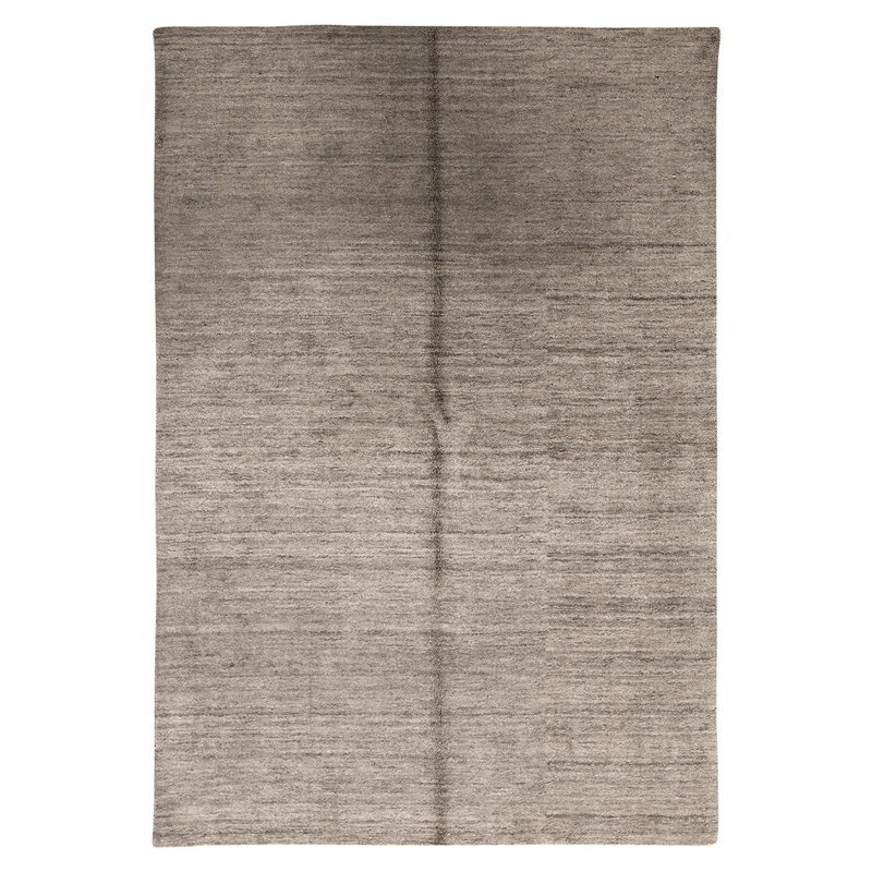 Tapis gris noué à la main de qualité unique en son genre