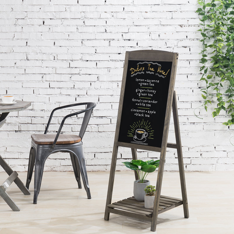Free Standing Chalkboard w/ Display Shelf