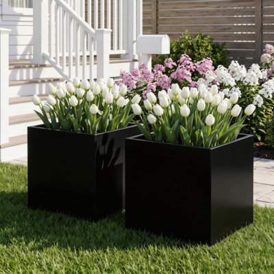 Galvanized Steel Planter Box With Double Handles