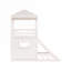 Lit superposé simple en bois sur lit double, lit mezzanine avec maisonnette-1905502665