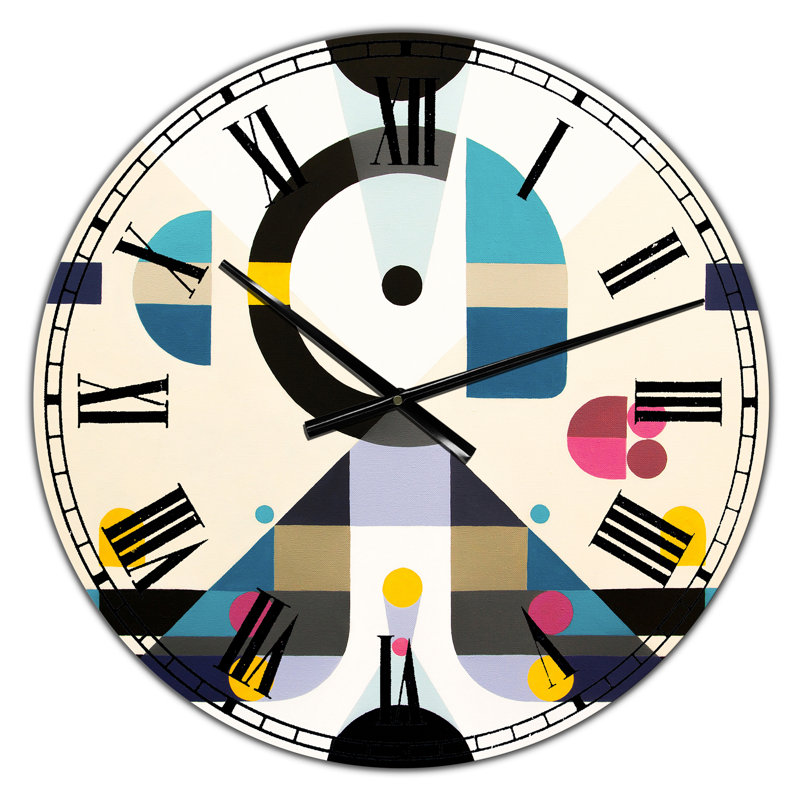 Grande horloge murale Mid-Century, Petit