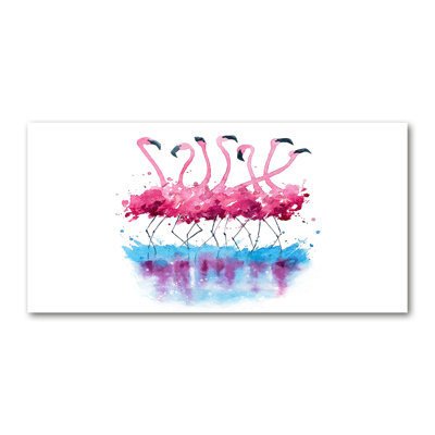 Flamingos - Wrapped Canvas Print