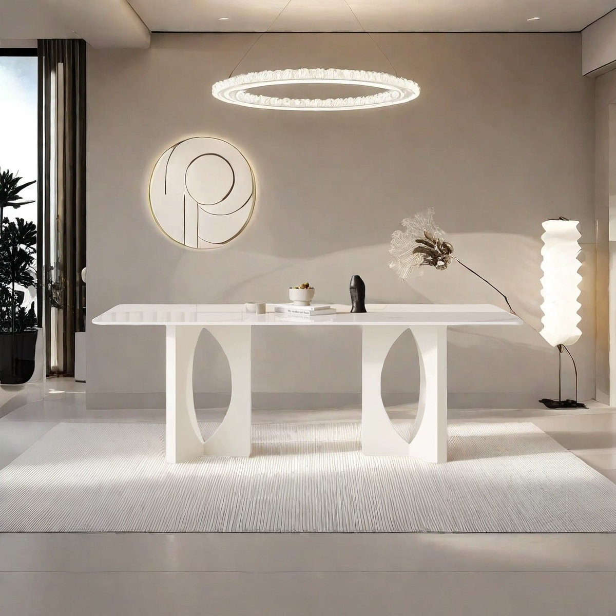 MRzenghong Modern Cream White Marble Dining Table Wayfair