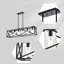 Luminaire suspendu rectangulaire à 6 lumières Eagleville