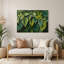 Art mural hawaïen en métal vert Philodendron-1410039083