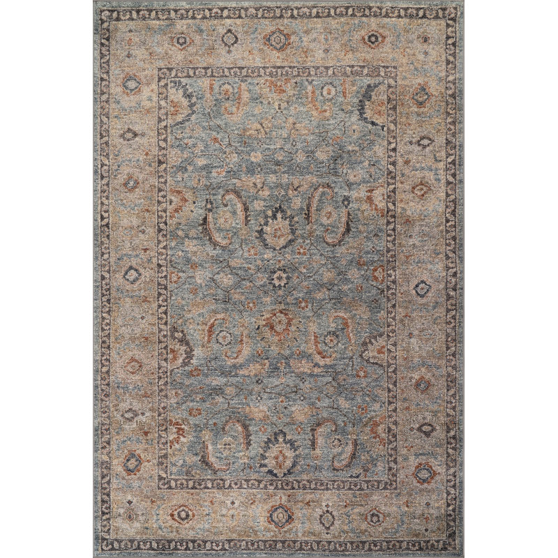 Nuloom Savine Traditional Bordered Washable Area Rug, Rectangle 6'7" x 9'