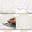 Honey Mini Hexa White Glossy 3D Tile Stickers 28 x 20cm