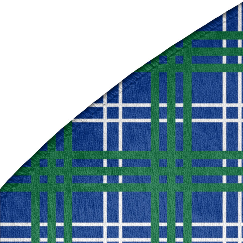 Plaid Indoor Rug, Round 5'