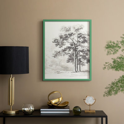 Vintage Landscape XIII Framed Print - Solid Wood