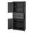 Metal Storage Cabinet, 180 lbs Shelf Load Capacity, 70.87" Tall Garage Tool Storage Cabinet with 4 Locking Doors and Adjustable Shelves, 2 Drawers, for Garage, Home, Office, Utility Room, Black