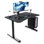 RESPAWN Gaming Desk with Cable Management - Ergonomic Full Computer Desk Mouse Pad, Sturdy Home Office Workstations, Laptop PC Console Gamer Table, Wooden Study Table for Bedroom - Black
