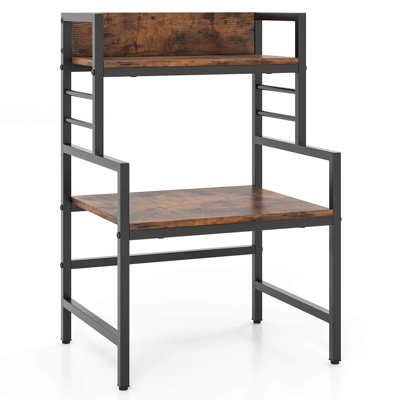 3-tier Microwave Stand With Storage Shelves Heavy-duty Frame Rack Organizer
