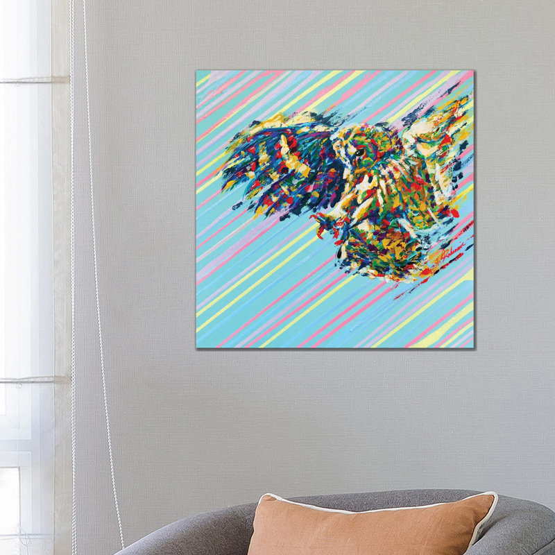 Owl - Speed Series by Tadaomi Kawasaki - Wrapped Canvas Painting, 66.04 cm H x 66.04 cm W x 3.175 cm D