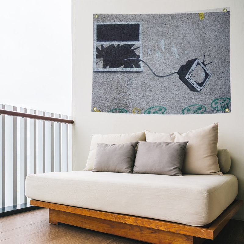 Loom Woven Polyester Tapestry, 59" H x 80" W x 1" D