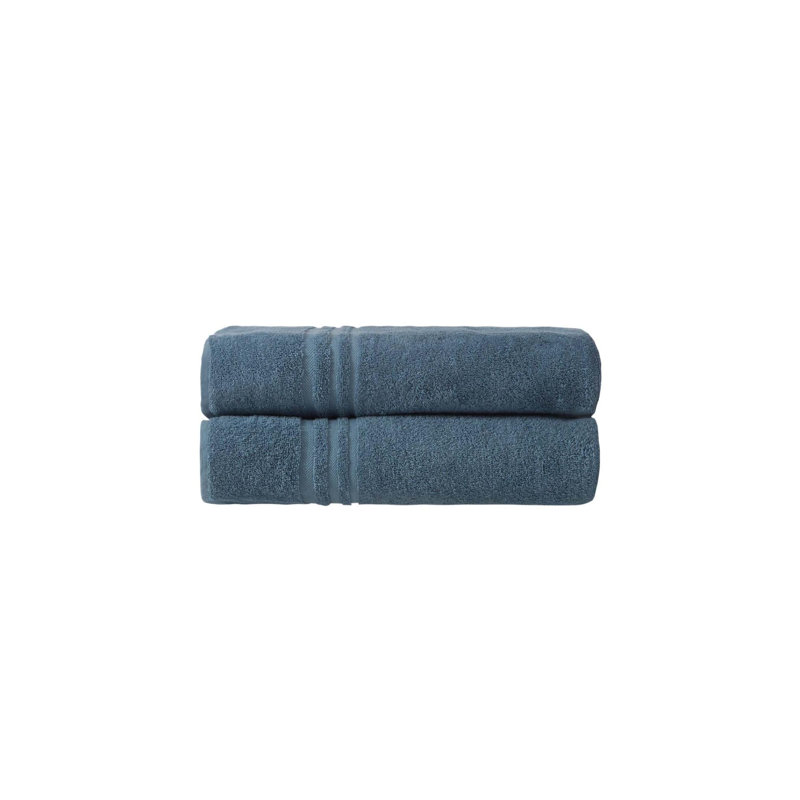 Ensemble de deux draps de bain en coton turc turquoise 35 po x 66 po