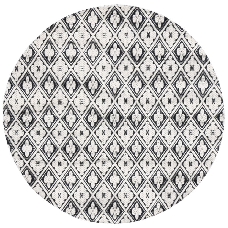Marbella Hand Woven Performance Geometric Rug, Round 6'