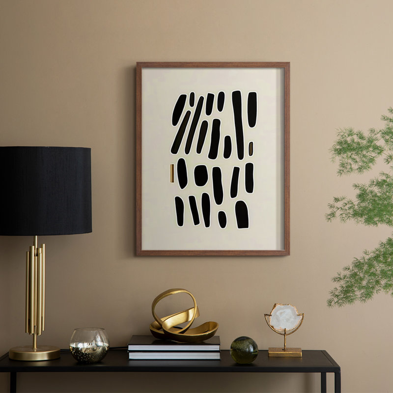 «Abstract CCLV», reproduction encadrée prête à être accrochée, Brun, H 10 po x l 8 po