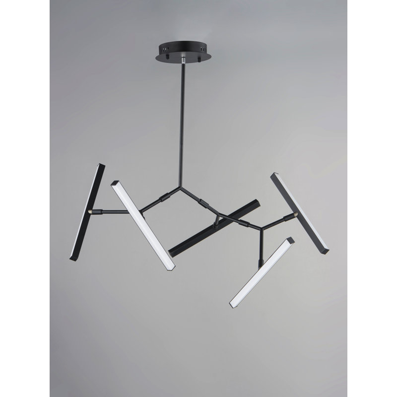 Fissell 5 - Light Black LED Geometric Pendant