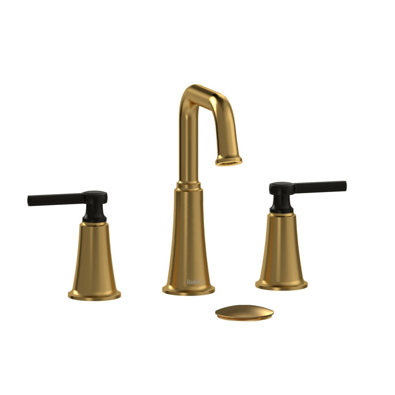 Robinet pour salle de bain Momenti, Doré brossé / noir, Levier