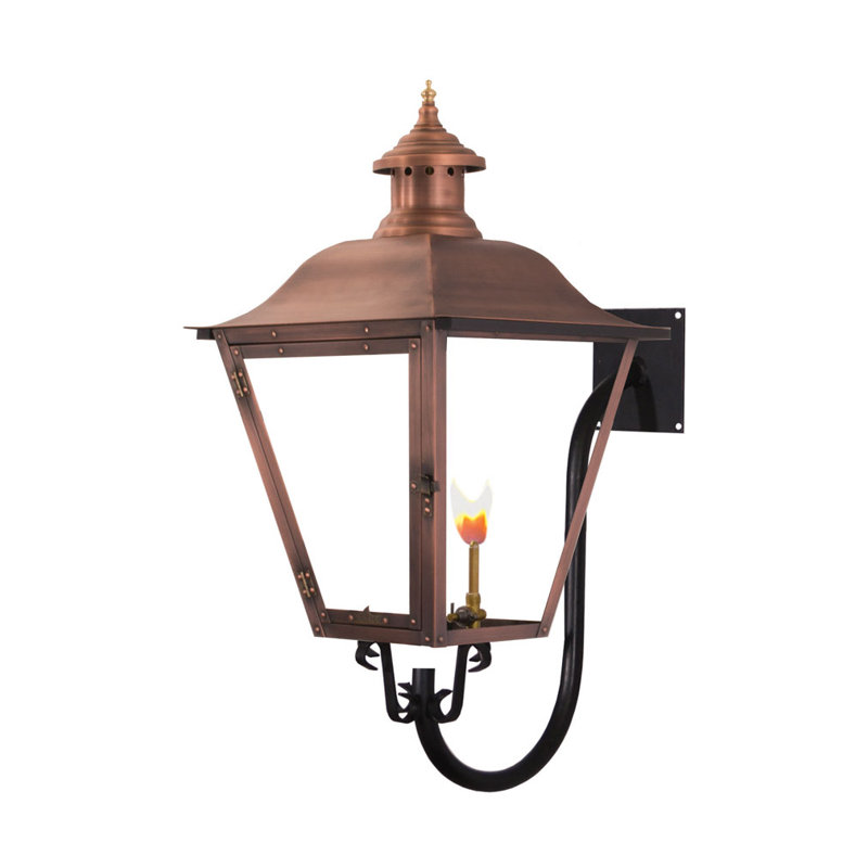 Earlimart Gas Powered Outdoor Lantern, 37" H x 17" W x 24.25" D