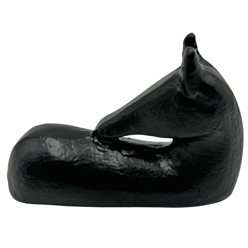 Khansaa Handmade Aluminum Figurine / Sculpture Decorative Object, Black