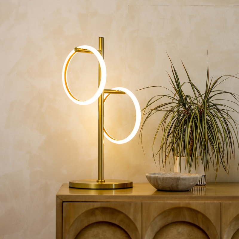 21" Gold LED Touch Table Lamp with 3-Way Switch