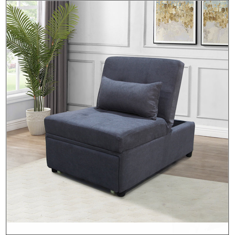 Repose-pieds pliant Choix confortable, fonctions multiples, design classique et canapé-lit d'angle douillet, Gris foncé