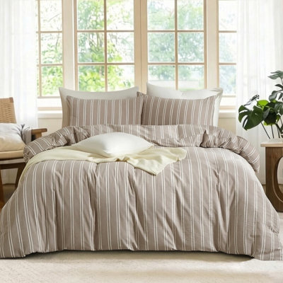 Ensemble de housse de couette à rayures XINMIANFANG