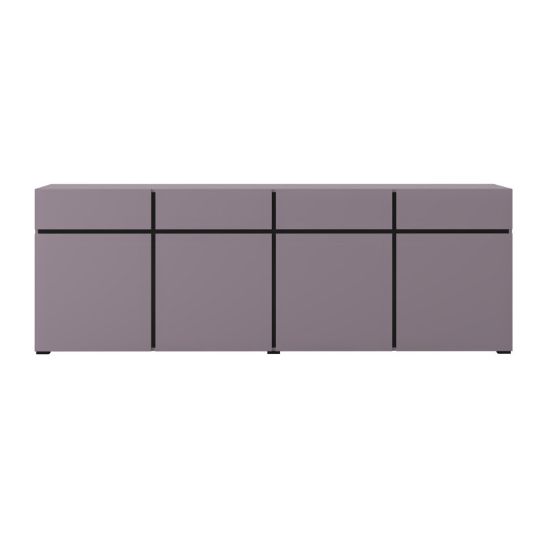 Nettie 225cm W 4 - Drawer Chest of Drawers, Grey