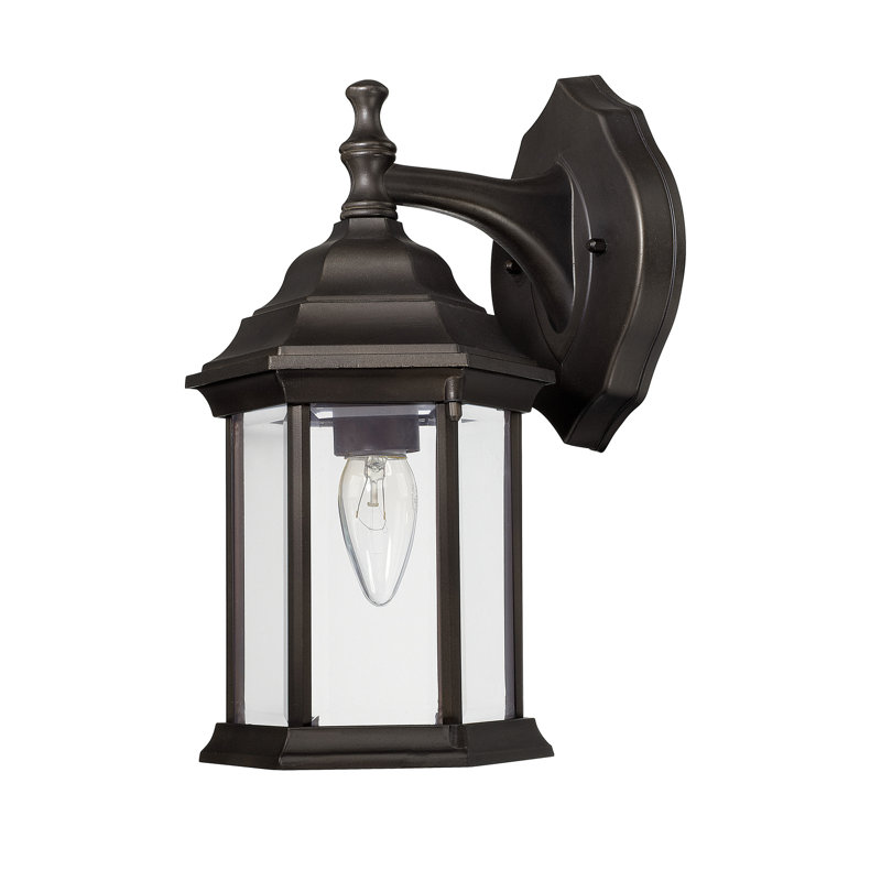 Lanterne murale d'extérieur 1 lumière , Bronze vieilli